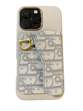 iPhone 16 Pro Max Wallet Case Card Holder | Grey Chic Phone Case